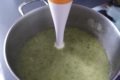 Zielona zupa krem z grzankami