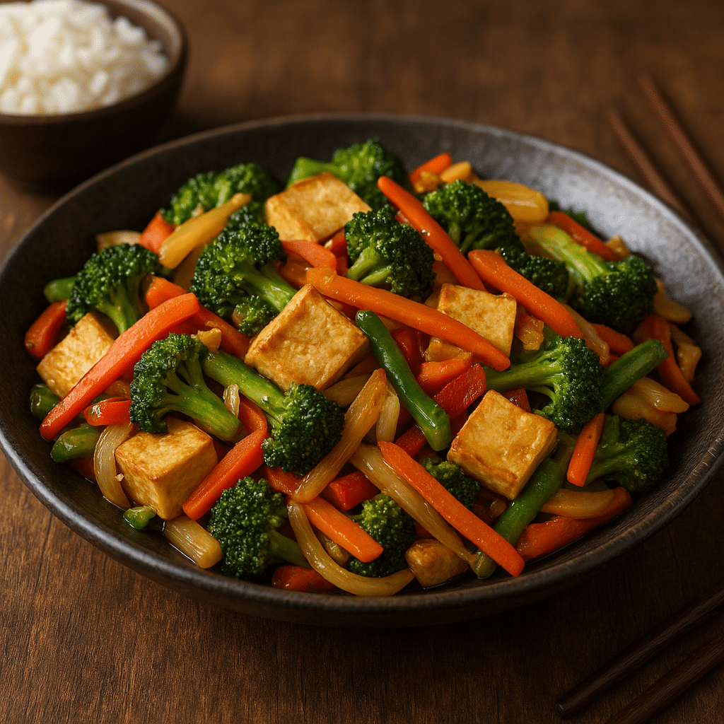Stir-fry warzywny z tofu – kuchnia chińska