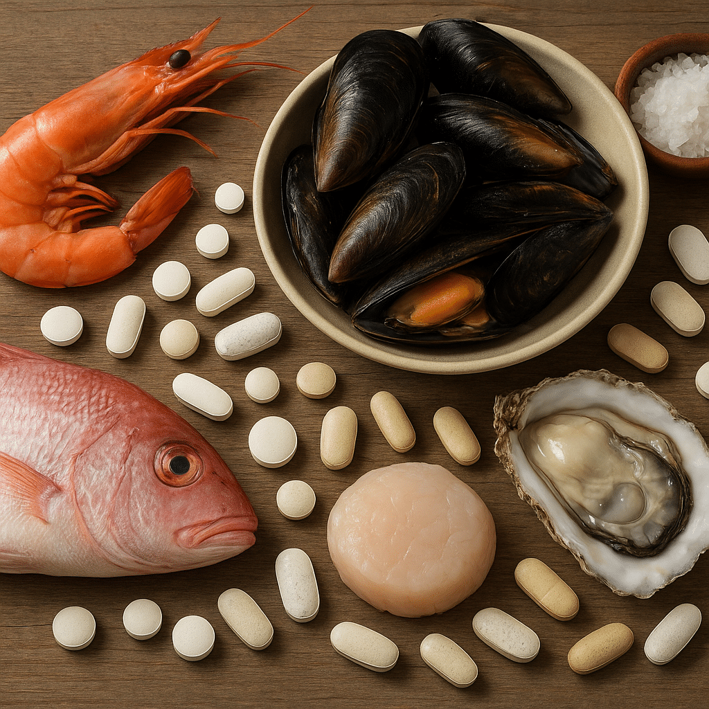 Związki mineralne z owoców morza