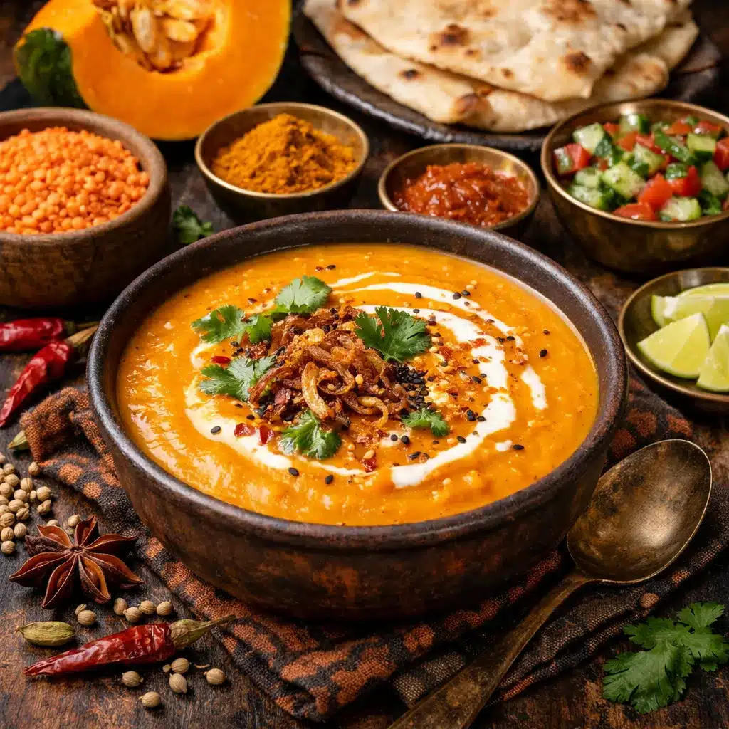 Zupa krem z dyni i soczewicy – kuchnia indyjska