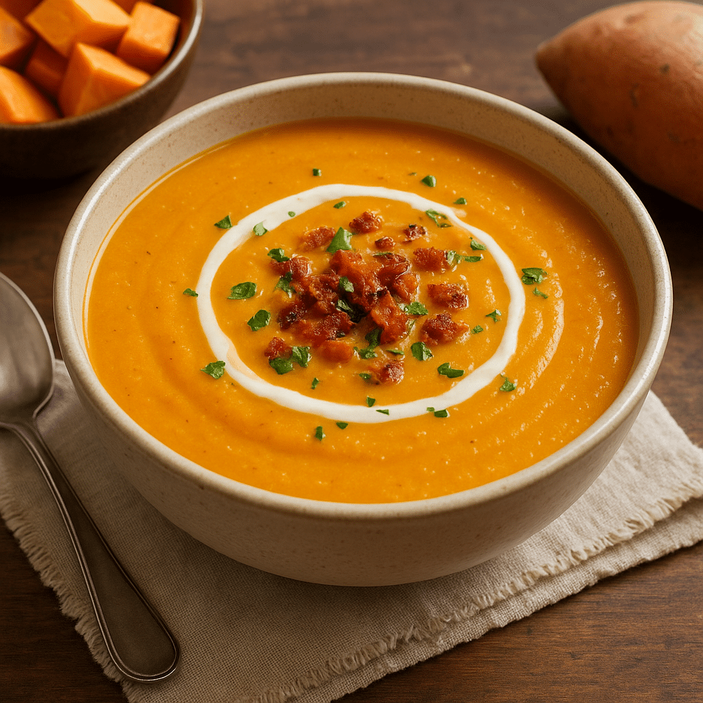 Zupa krem z batatów – kuchnia amerykańska