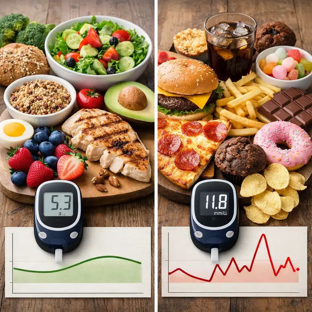 Jak dieta wpływa na wahania cukru we krwi?