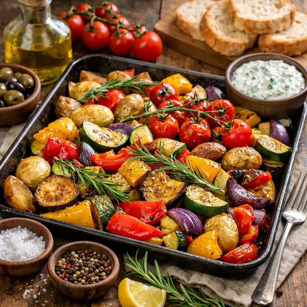 Pieczone warzywa z rozmarynem – kuchnia śródziemnomorska