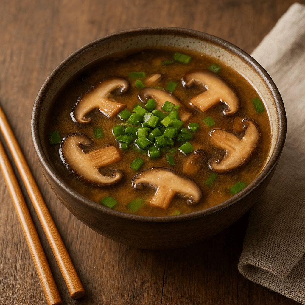 Zupa miso z grzybami – kuchnia japońska