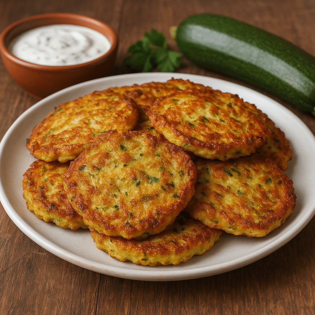 Placki z cukinii pieczone – kuchnia europejska