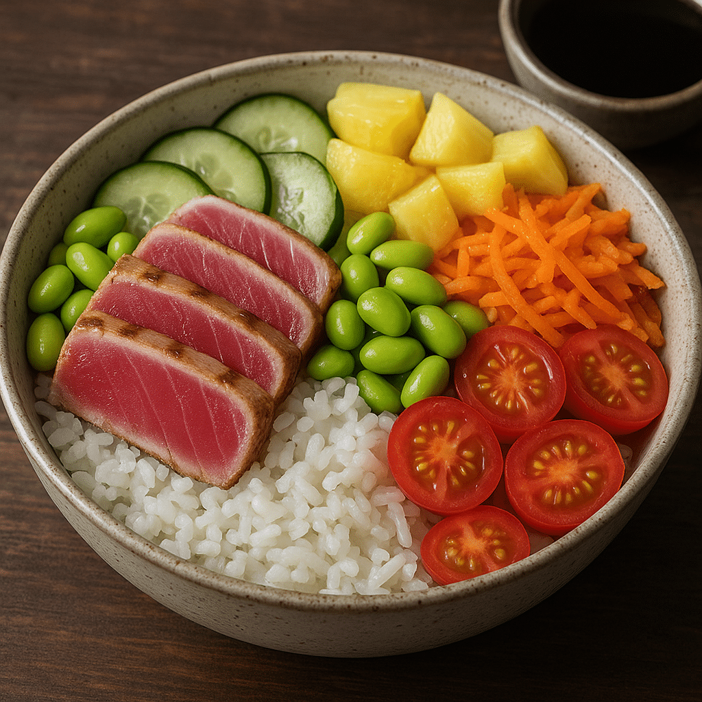 Poke bowl z tuńczykiem – kuchnia hawajska