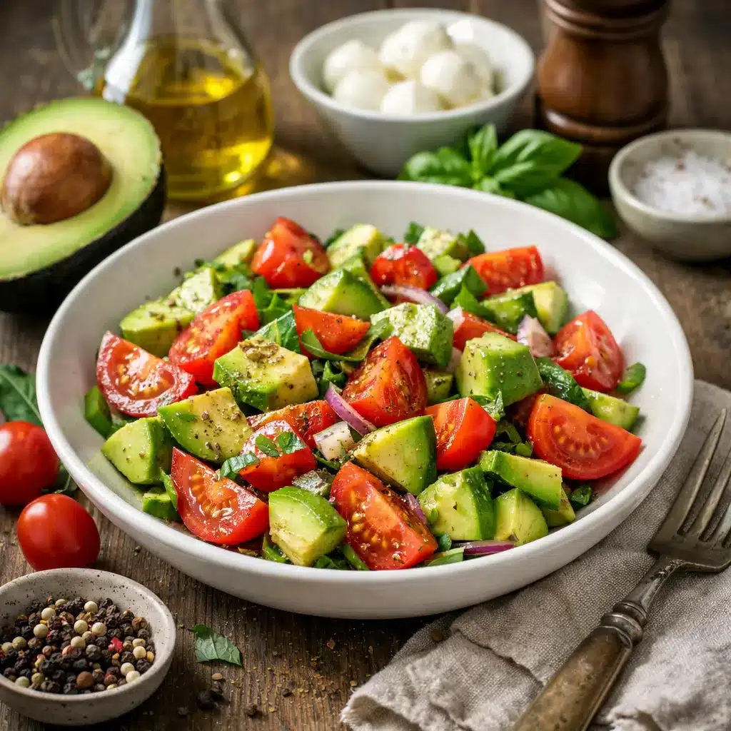 Sałatka z awokado i pomidorem – kuchnia uniwersalna
