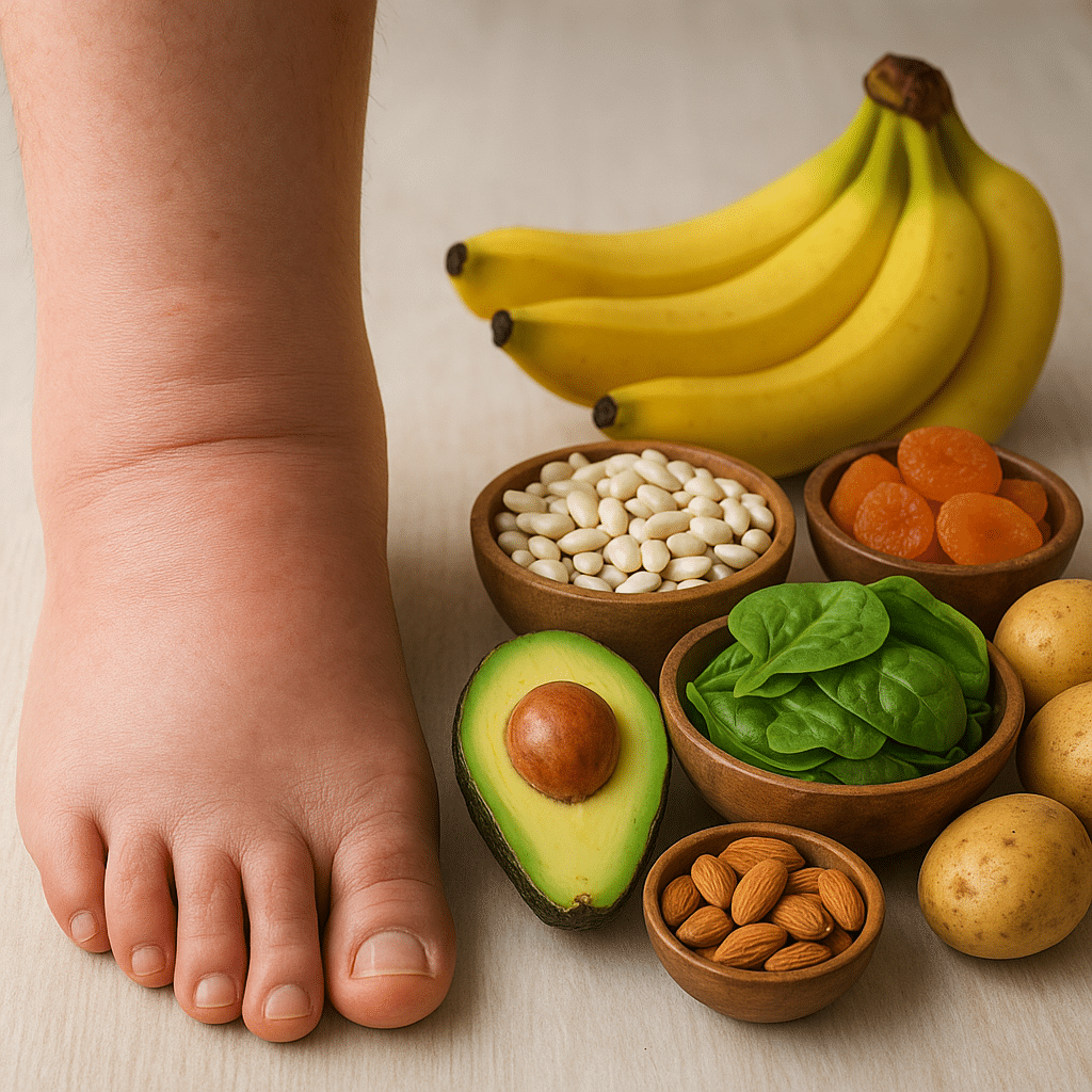 Obrzęki kończyn a zwiększenie podaży potasu