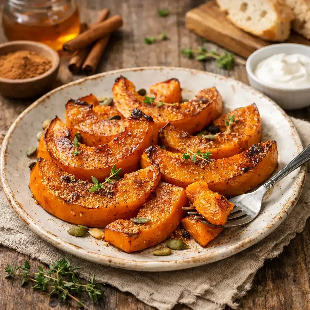 Pieczona dynia z cynamonem light – kuchnia europejska