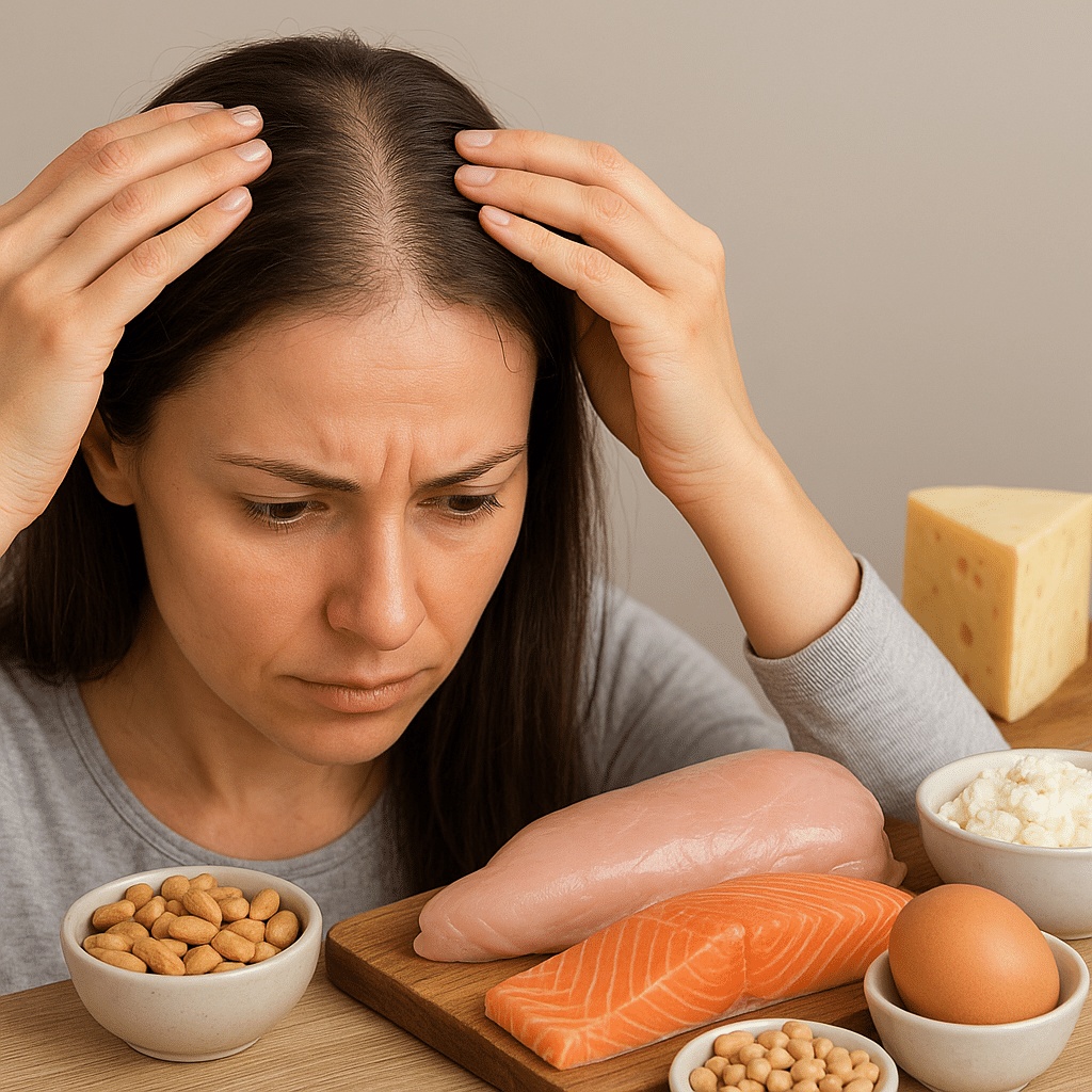 Wypadanie włosów a odpowiednia podaż białka