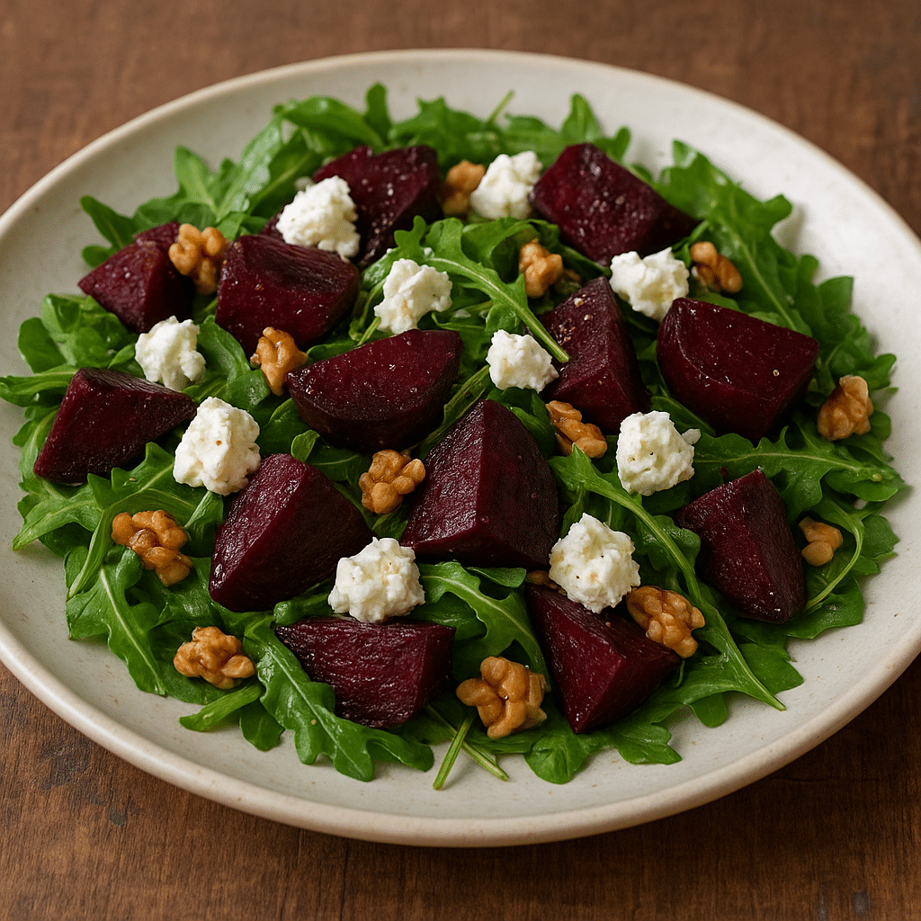 Sałatka z burakiem i kozim serem – kuchnia europejska