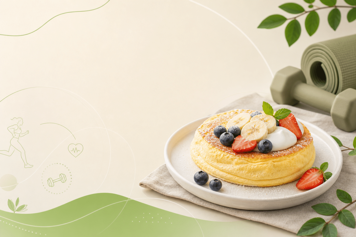 Puszysty omlet na słodko fit