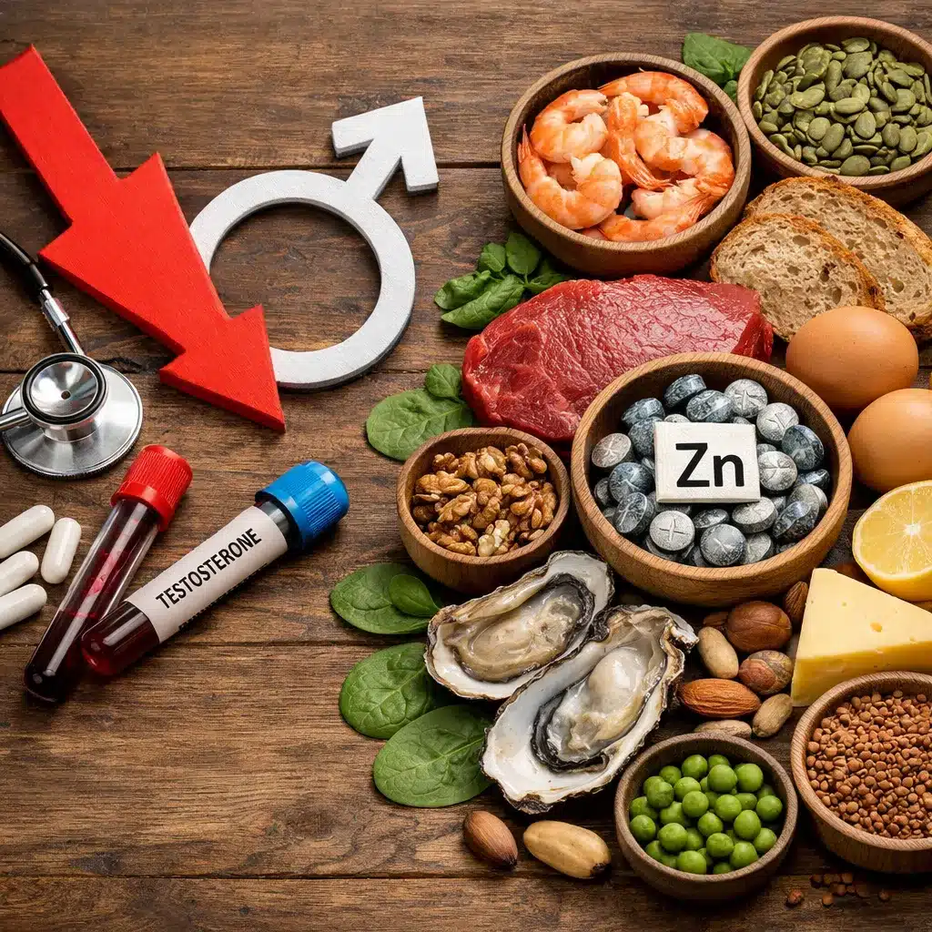 Spadek testosteronu a odpowiednia podaż cynku