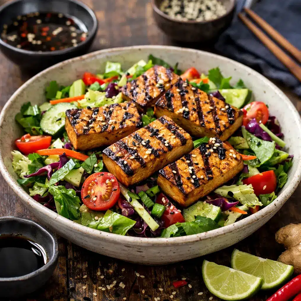 Sałatka z grillowanym tofu i sezamem – kuchnia azjatycka
