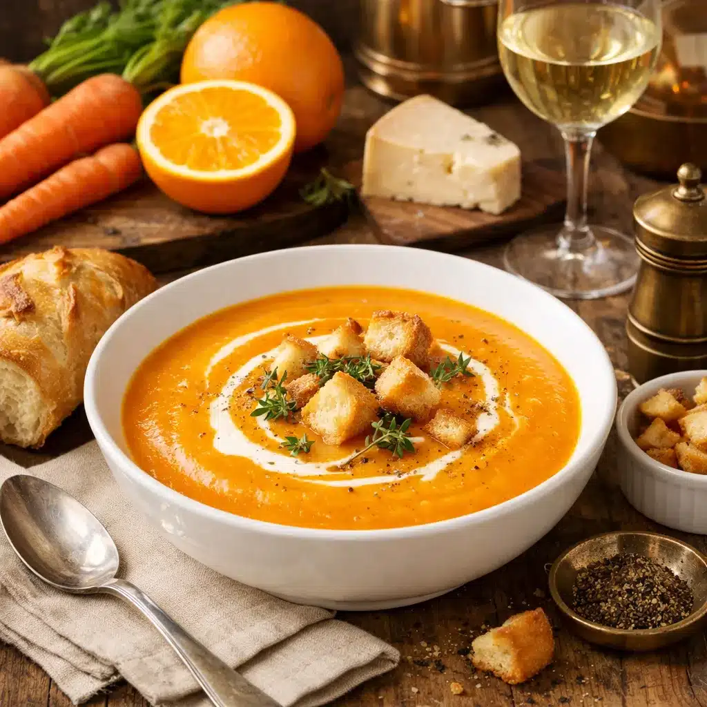 Zupa krem z marchwi i pomarańczy – kuchnia francuska