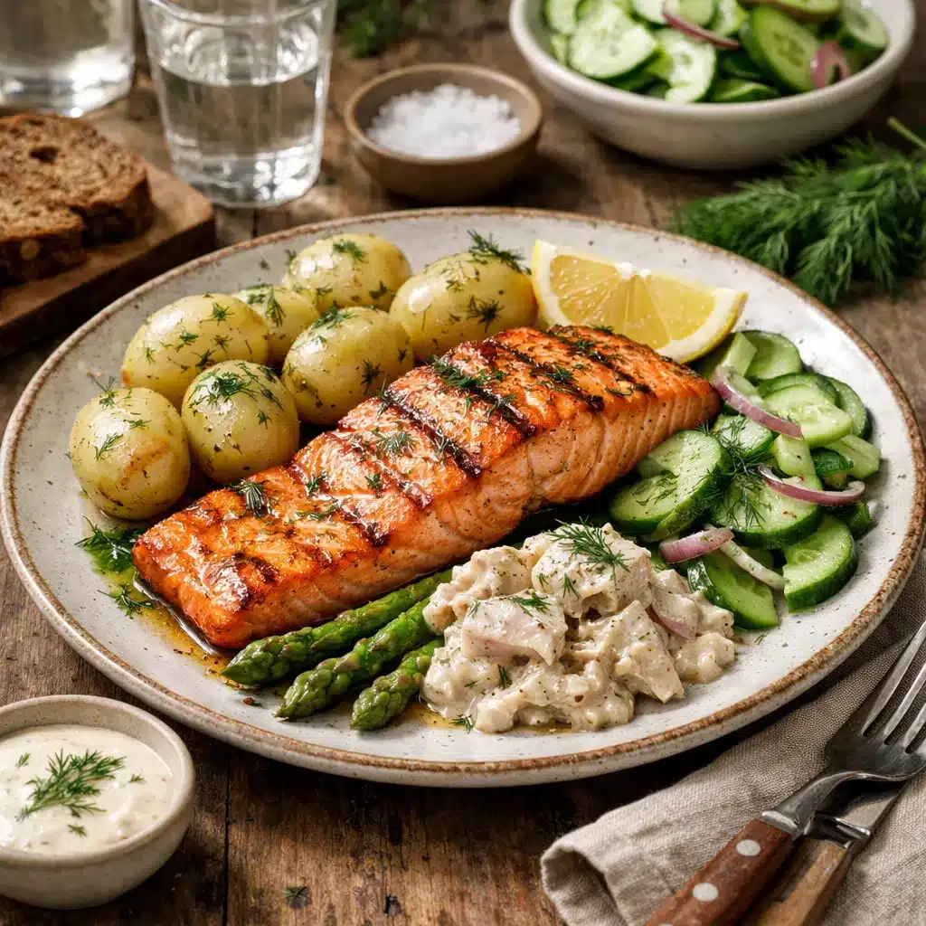 Grillowany filet z łososia – kuchnia skandynawska