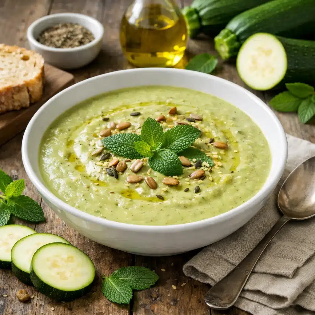 Zupa krem z cukinii i mięty – kuchnia europejska