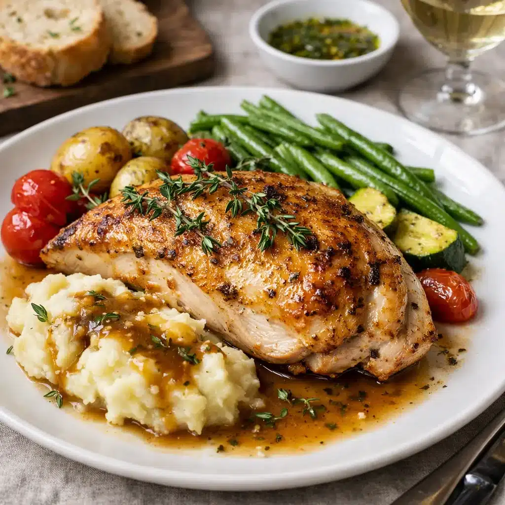 Pieczona pierś kurczaka z tymiankiem – kuchnia europejska