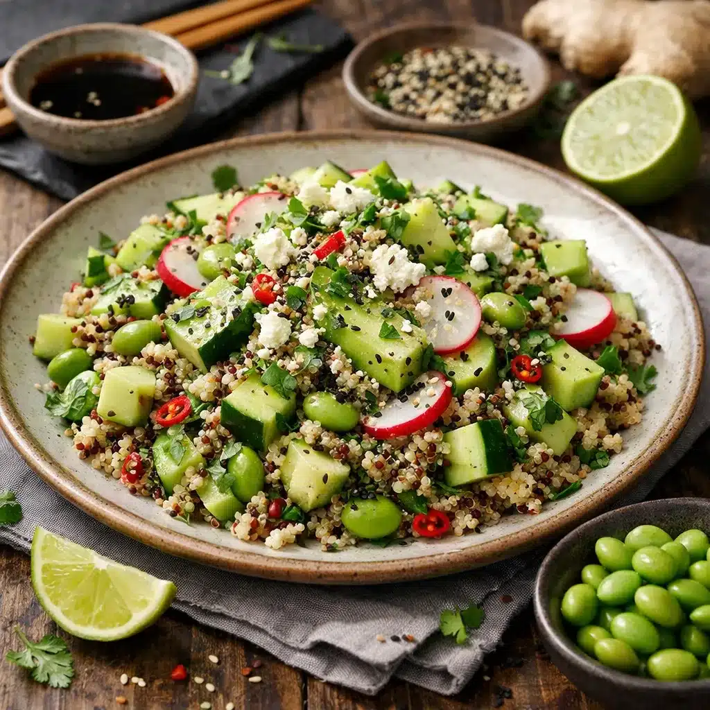 Sałatka z komosy ryżowej i ogórka – kuchnia fusion