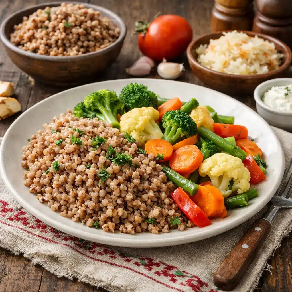 Kasza gryczana z warzywami na parze – kuchnia polska