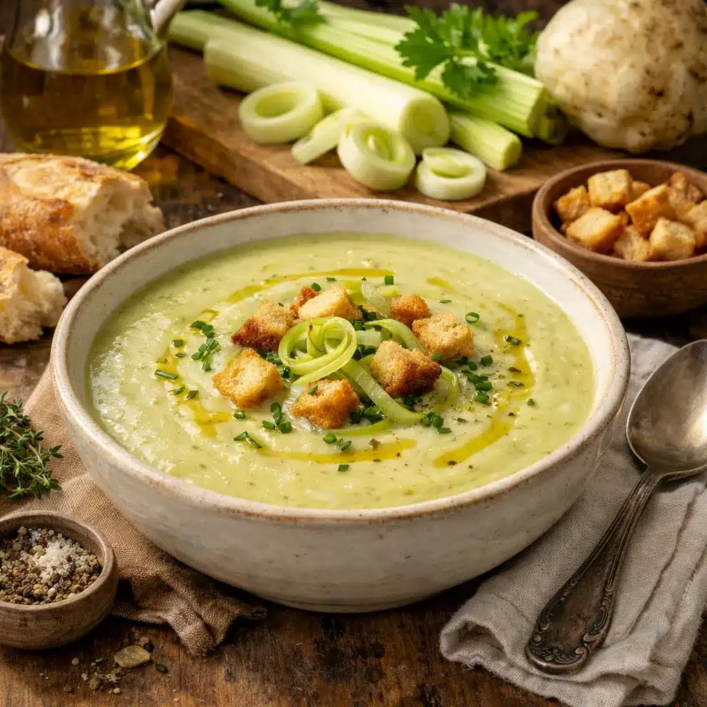 Zupa krem z pora i selera – kuchnia francuska