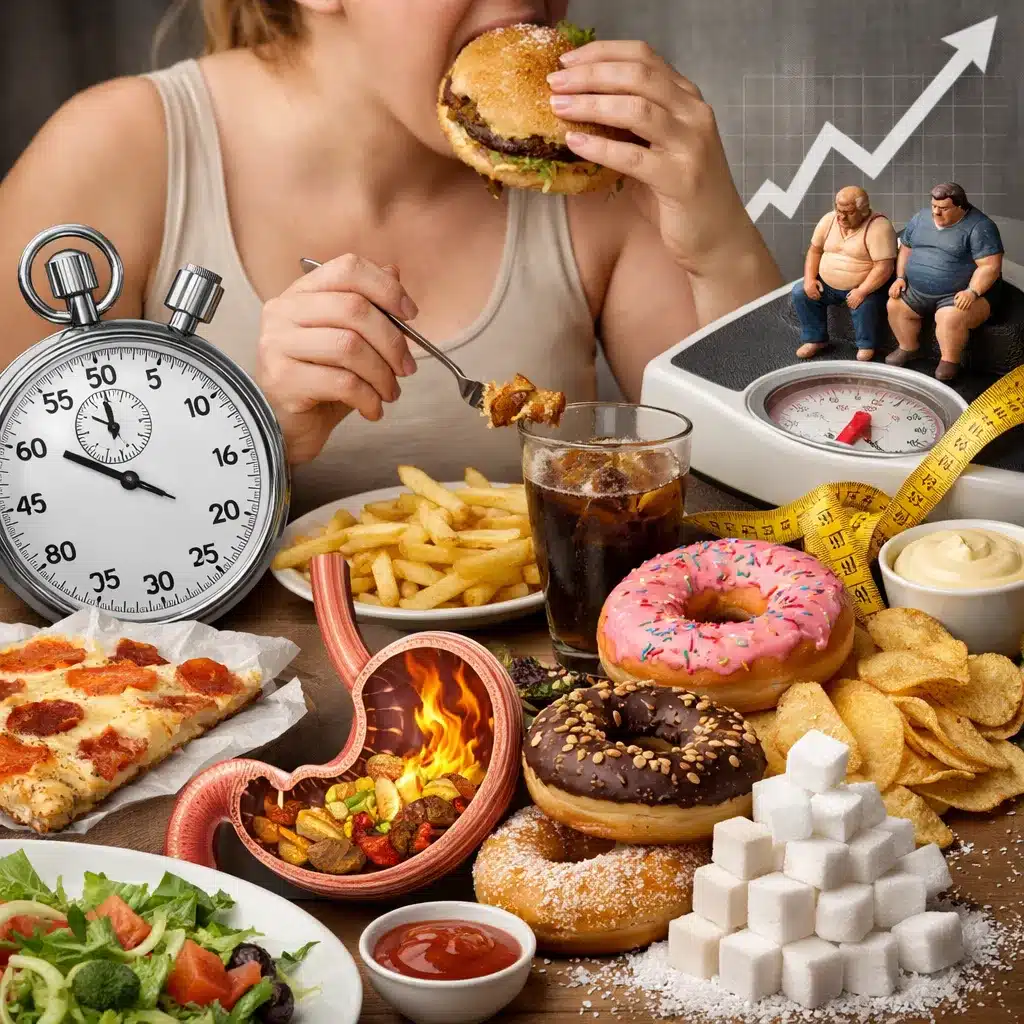 Dlaczego jedzenie w pośpiechu sprzyja tyciu