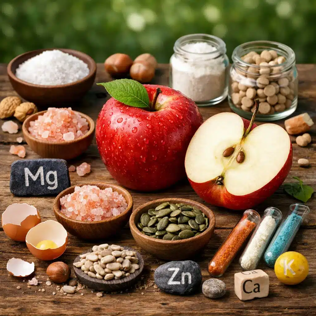 Składniki mineralne w jabłkach