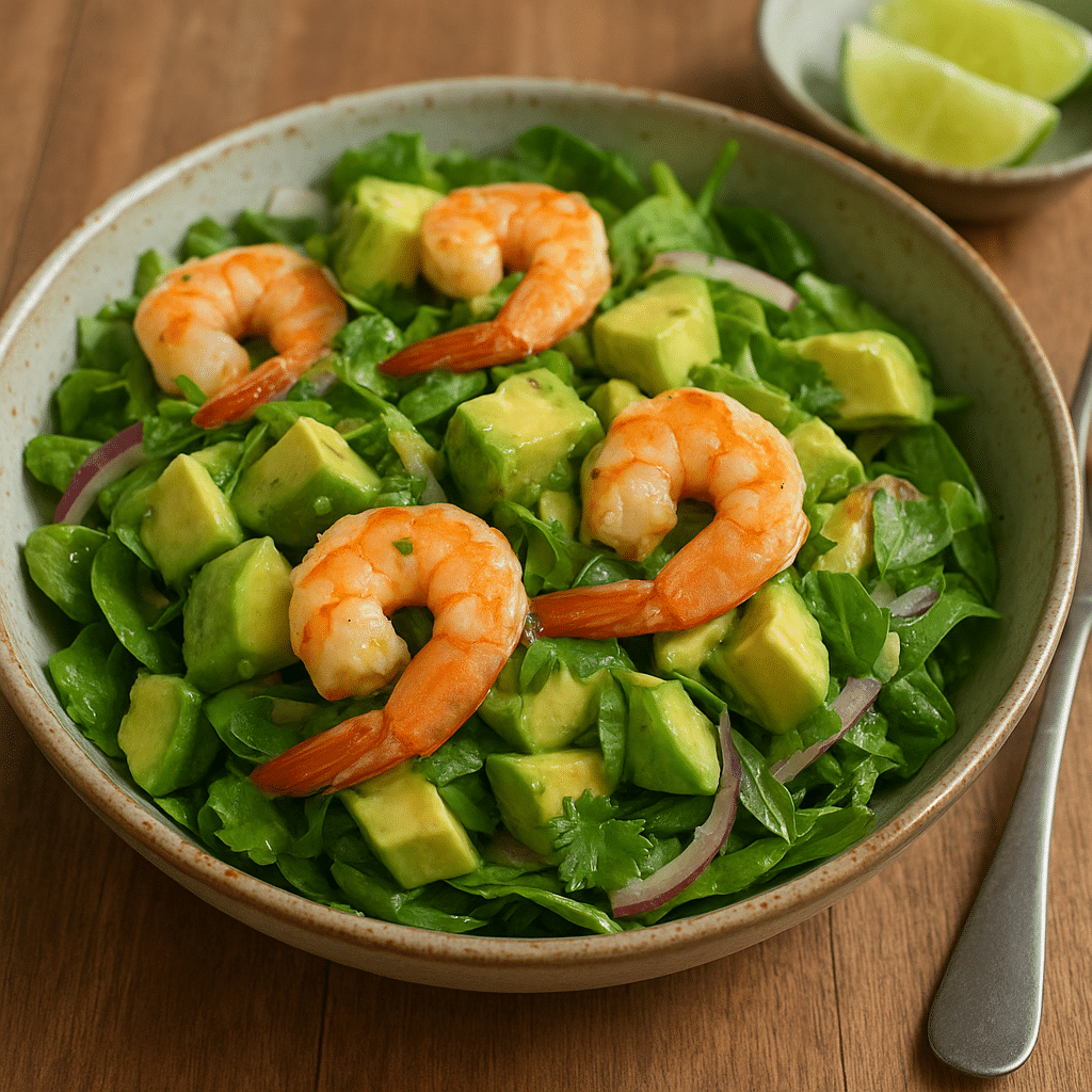 Sałatka z awokado i krewetkami – kuchnia fusion