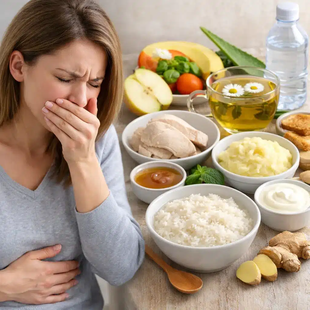 Uczucie mdłości a dieta łagodząca żołądek