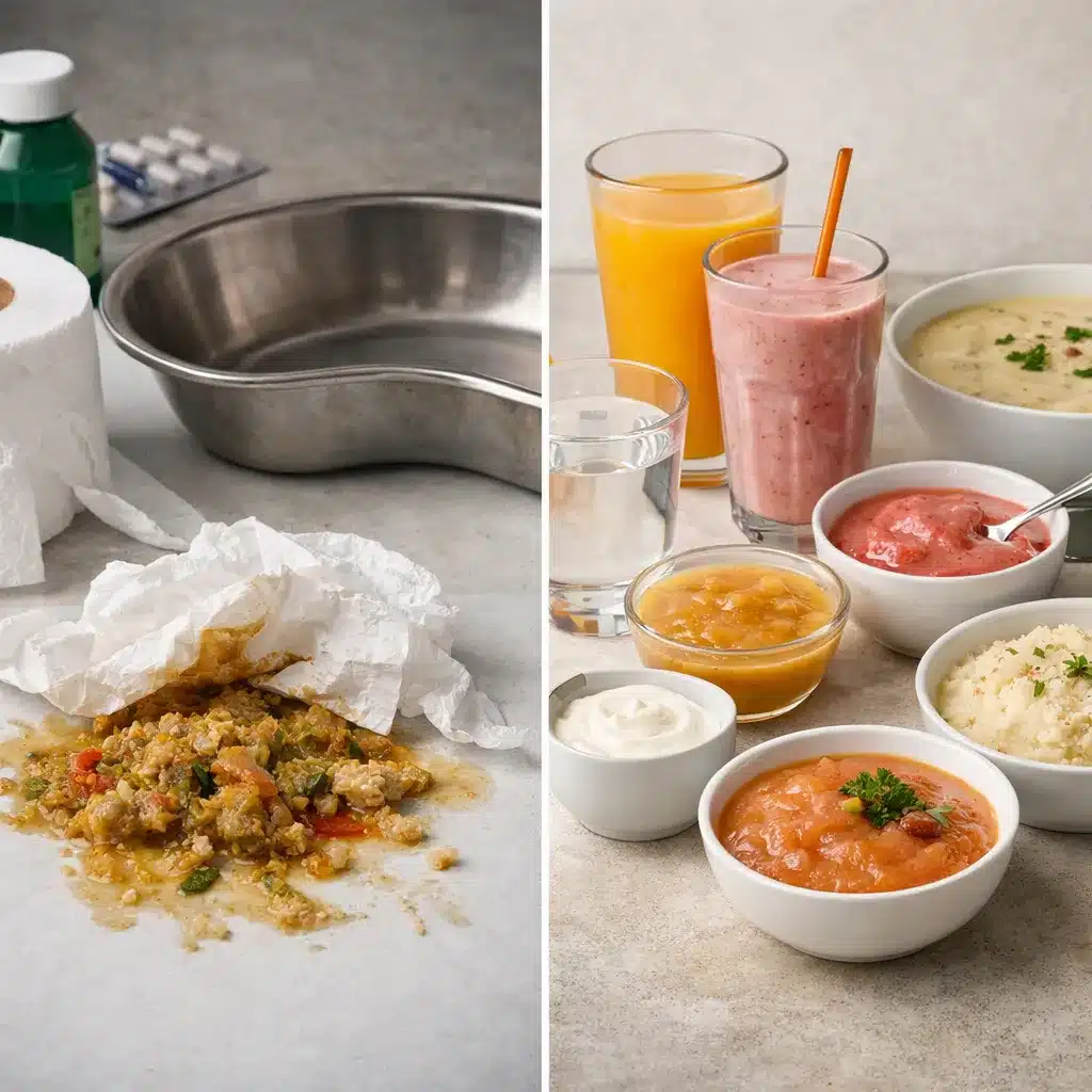 Wymioty a dieta płynna i półpłynna