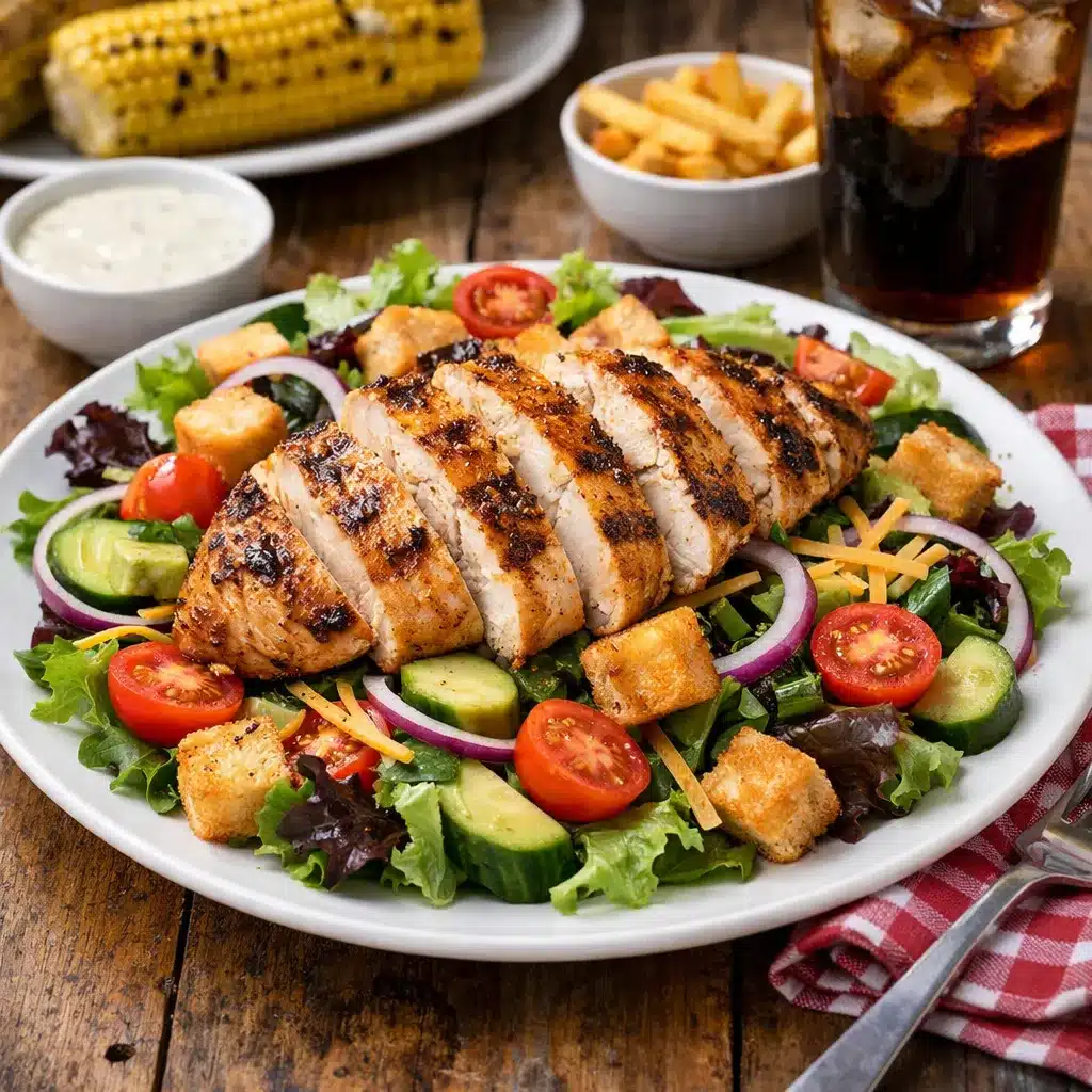 Grillowany kurczak z sałatą – kuchnia amerykańska