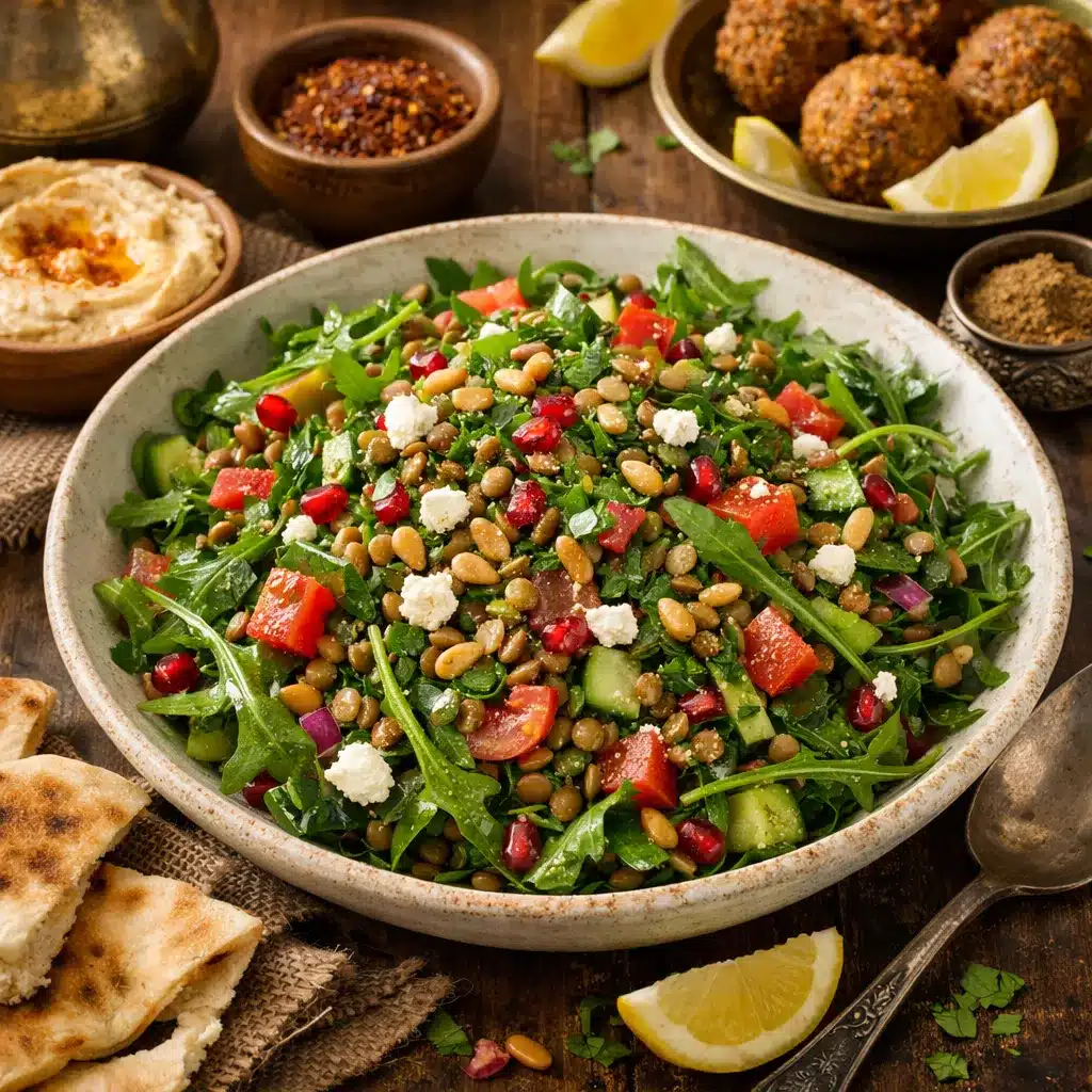 Sałatka z soczewicy i rukoli – kuchnia bliskowschodnia