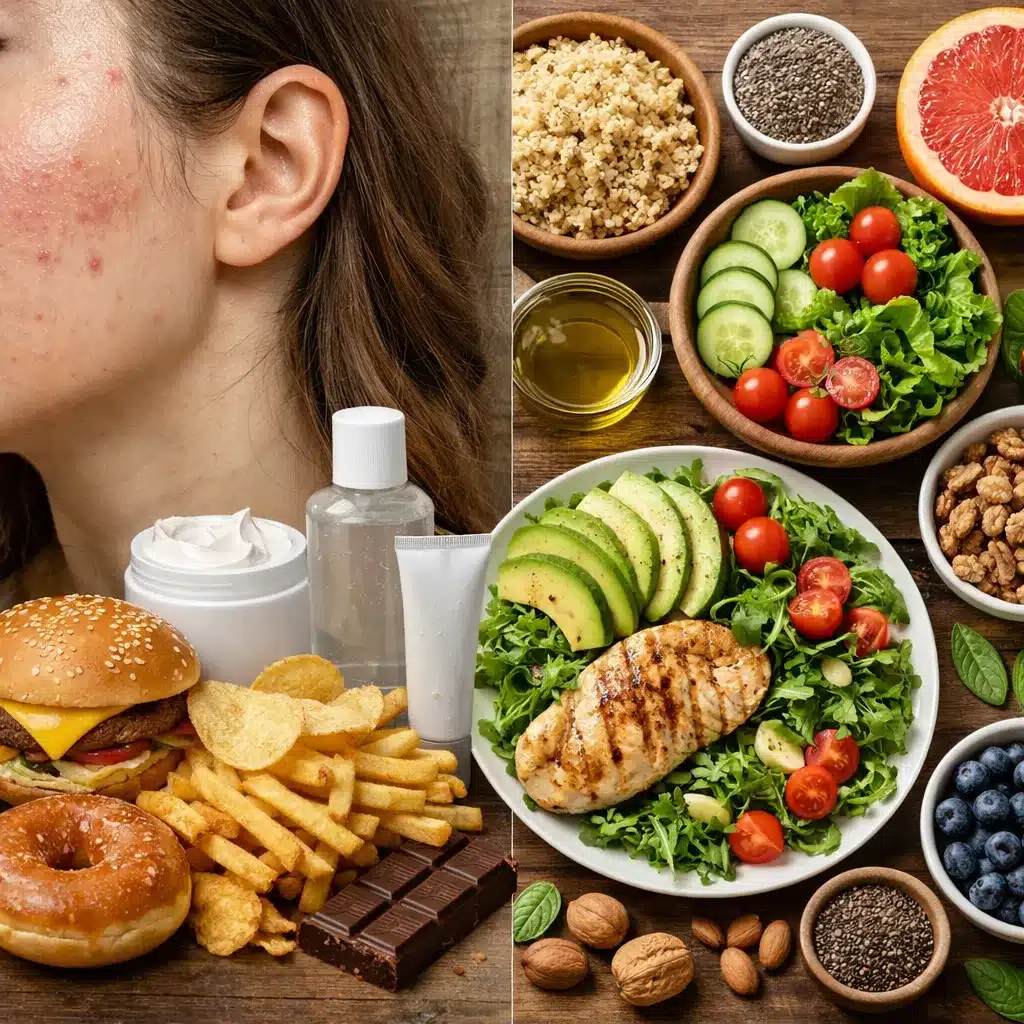 Łojotok a dieta o niskim IG