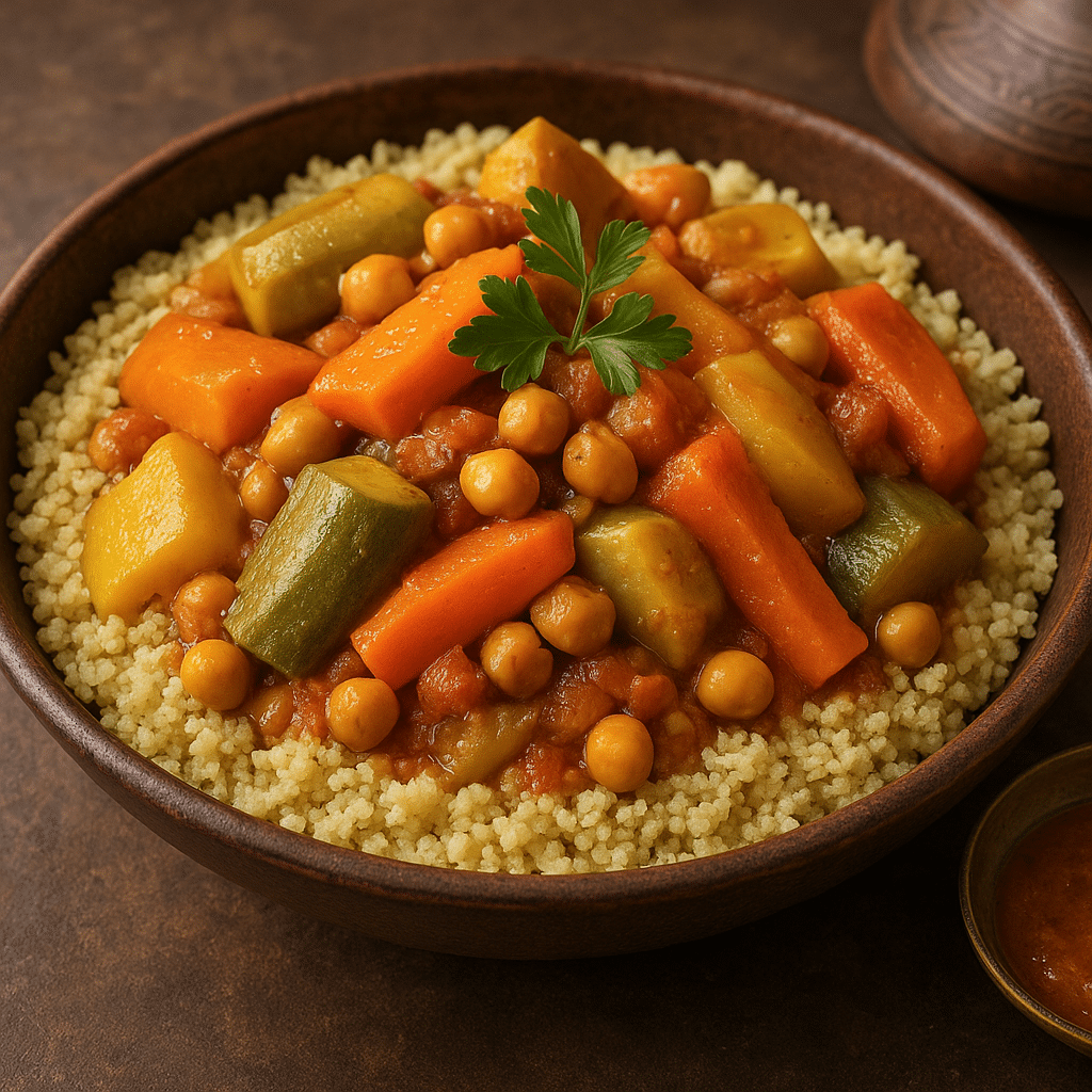 Kuskus z warzywami – kuchnia marokańska