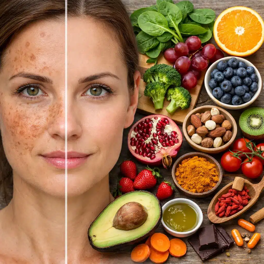 Przebarwienia skóry a antyoksydanty w diecie
