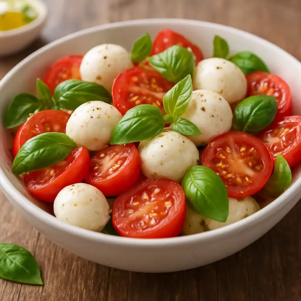 Sałatka z pomidorkami i mozzarellą light – kuchnia włoska