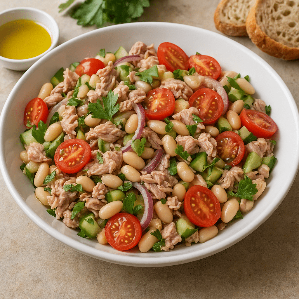 Sałatka z tuńczykiem i fasolą – kuchnia śródziemnomorska
