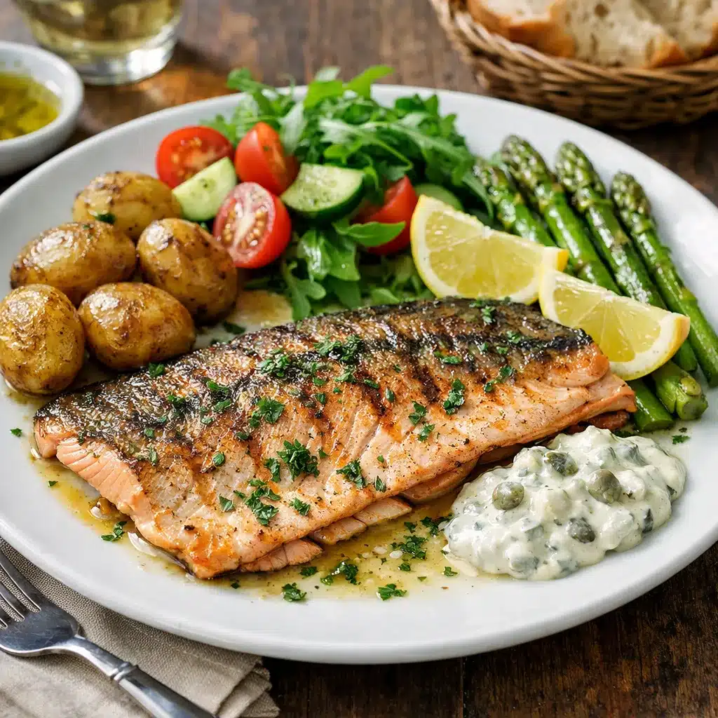 Grillowany filet z pstrąga – kuchnia europejska