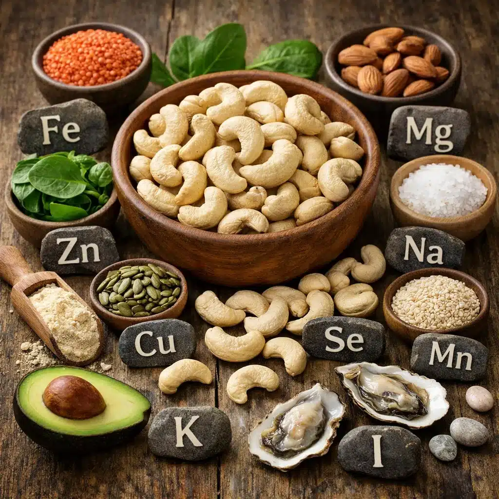 Orzechy nerkowca – składniki mineralne