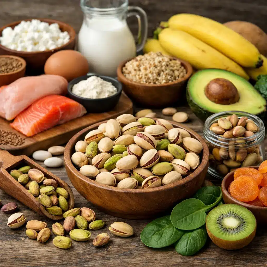 Pistacje – białko i potas