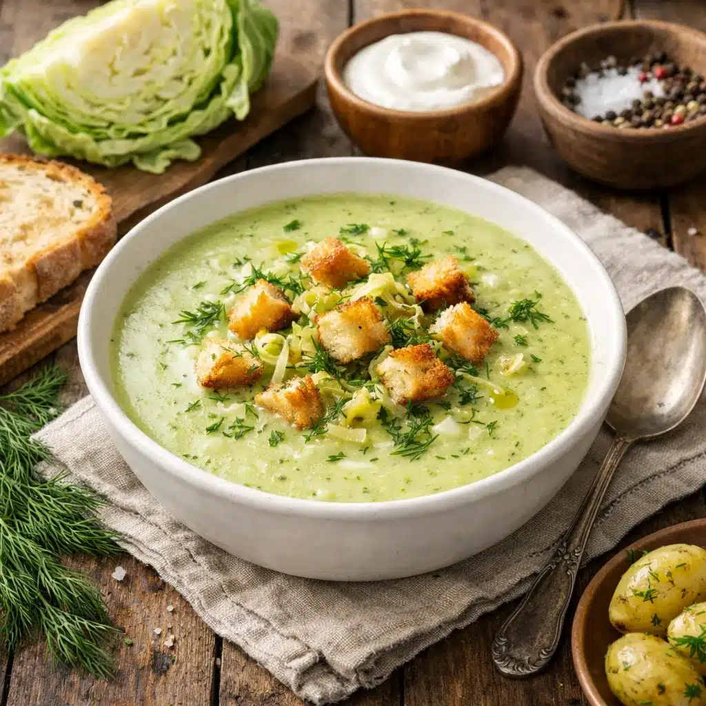 Zupa krem z młodej kapusty – kuchnia europejska