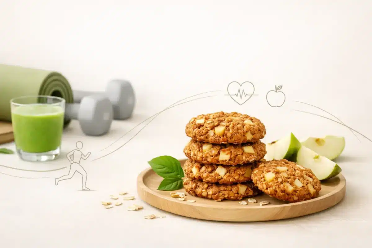 Ciastka owsiane z jabłkiem fit