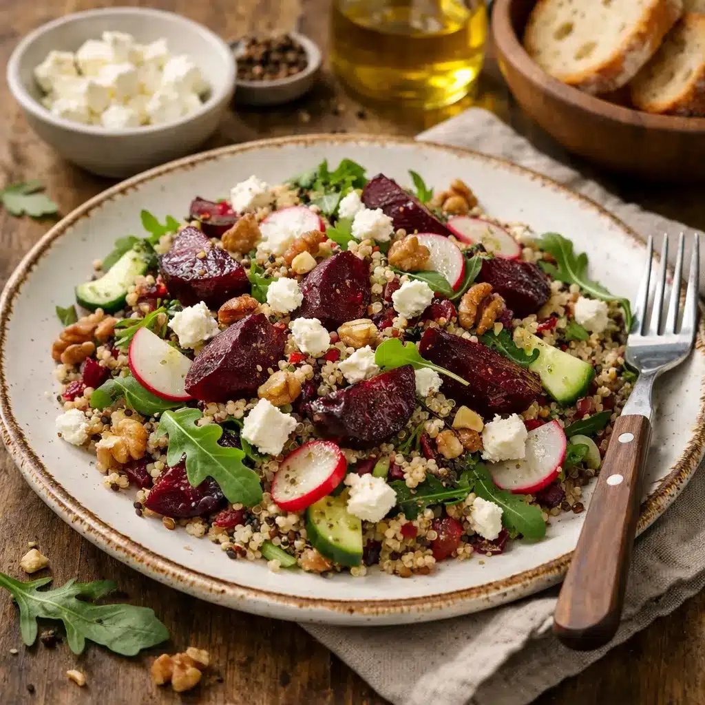 Sałatka z komosy ryżowej i buraka – kuchnia europejska