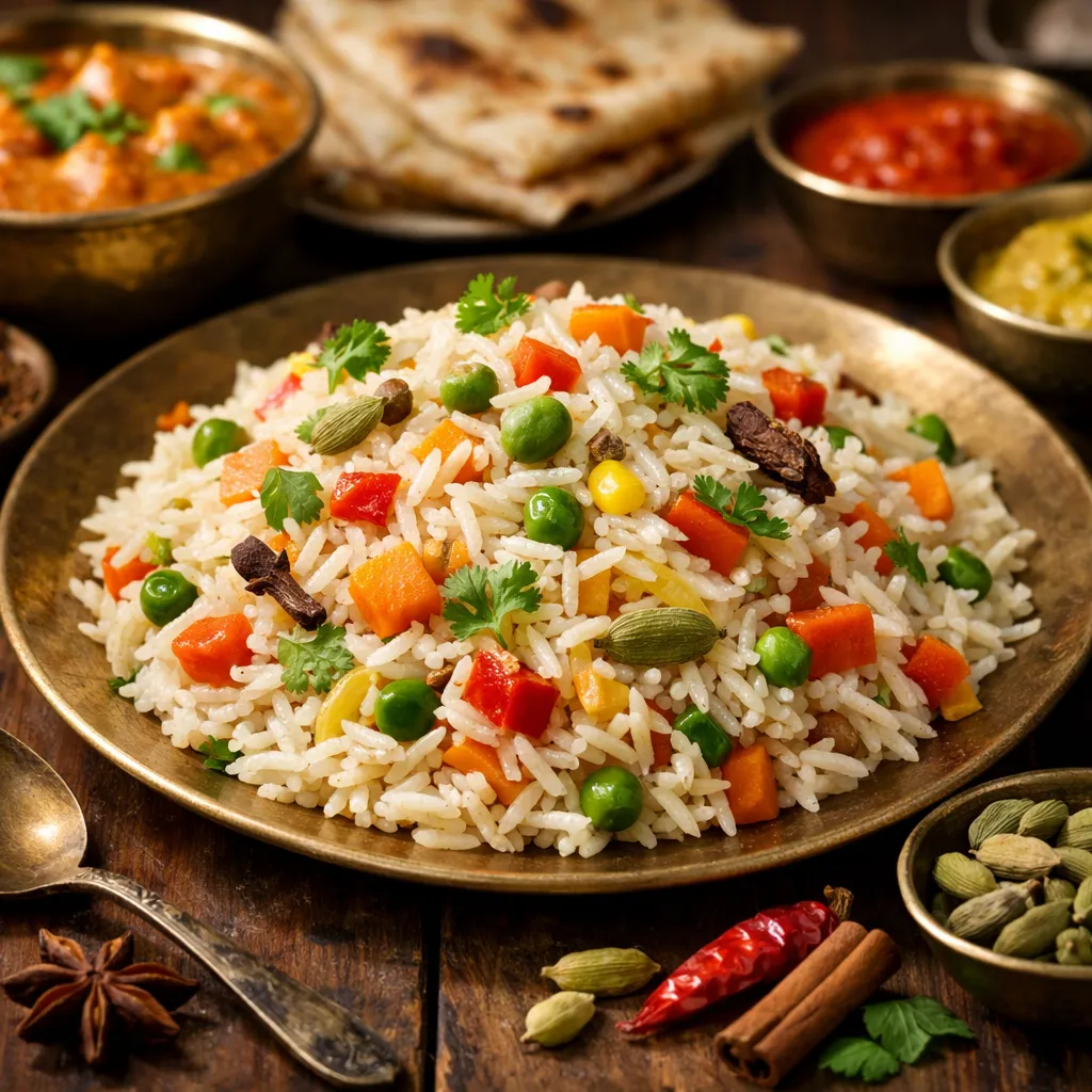 Ryż basmati z warzywami i kardamonem – kuchnia indyjska