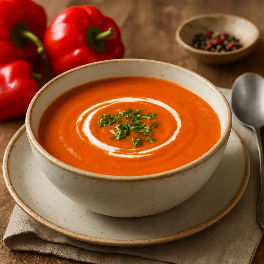 Zupa krem z czerwonej papryki – kuchnia europejska