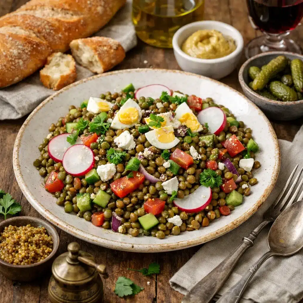 Sałatka z zielonej soczewicy – kuchnia francuska