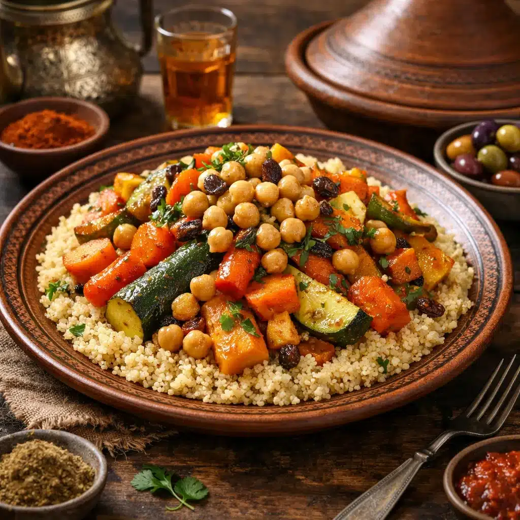 Kuskus z warzywami i ciecierzycą – kuchnia marokańska