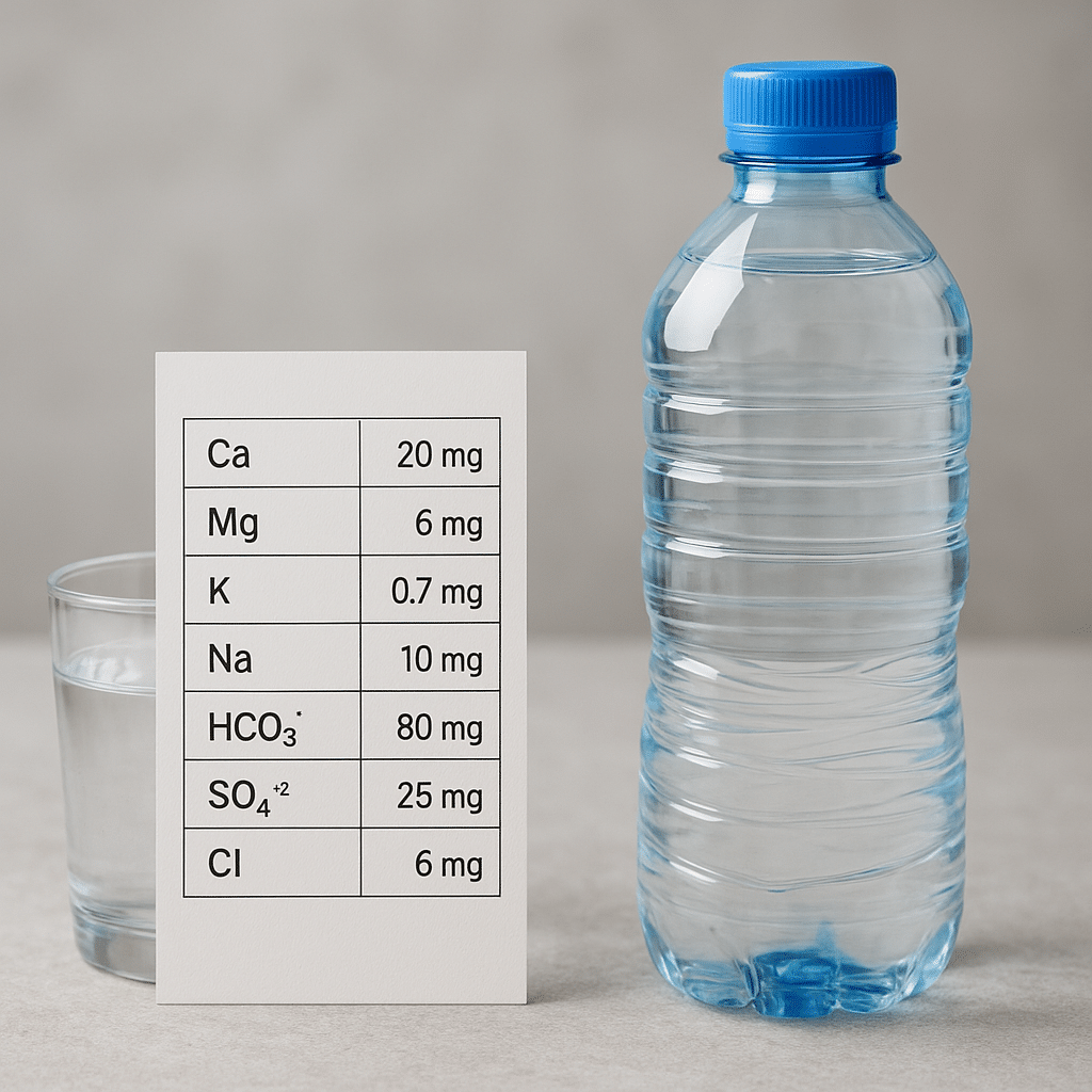Składniki mineralne w wodach butelkowanych