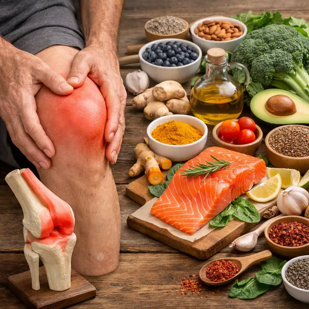 Bóle stawów kolanowych a dieta przeciwzapalna