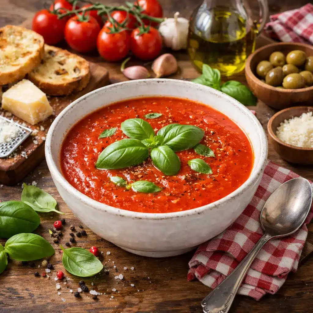 Zupa pomidorowa z bazylią – kuchnia włoska